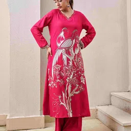 nehamta Women Ethnic Motifs Printed Kurta with Palazzos-picture-31