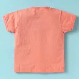 Tango Single Jersey Half Sleeves Shorts Night Suit with Rabbit Print - Orange image 3