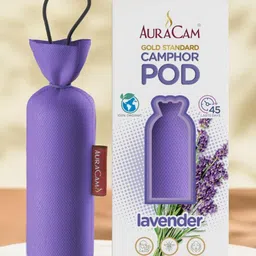 AuraCam Gold Standard Camphor Pod Cone (Lavender) - Set of 2 - Pod Air freshener For Room, Car, Bathroom, Office & Toilet | Long-Lasting Cone for Home image 3