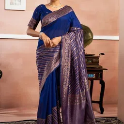 Freezeit Woven Design Art Silk Banarasi Saree-picture-33