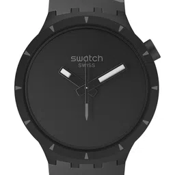 Swatch Unisex Black Solid Dial & Black Straps Analogue Watch SB03B110-Black-picture-12