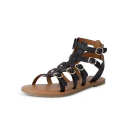 Louis Stitch Women Gladiator Brown Lightweight Flats image 3