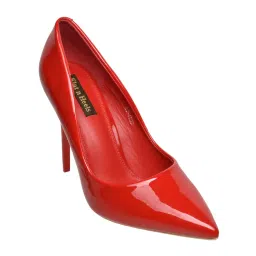 Flat n Heels Women Casual Stiletto Heel Pumps Red-picture-17