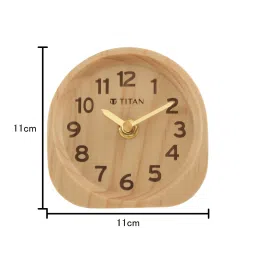 Titan Classic Light Brown Wooden Table Clock - T0003WA01 image 4