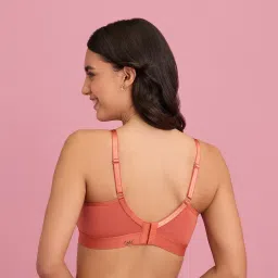 Nykd by Nykaa X-frame Cotton Support Bra - Carrot Nyb191 Orange image 3