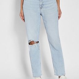AMERICAN EAGLE OUTFITTERS Women Mom Fit Mid-Rise Slash Knee Jeans-picture-5