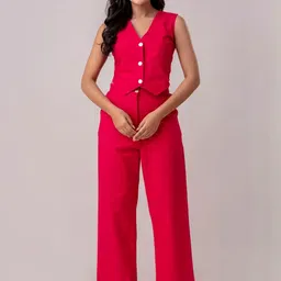SwagSanskriti Women Relaxed Slim Fit Mid-Rise Cotton Parallel Trousers-image-19