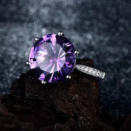 Jewels Galaxy Silver Plated American Diamond-Studded Adjustable Finger Ring-picture-33