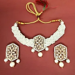 Anouk Stone Studded & Beaded Jewellery Set-image-37
