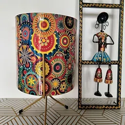 NIYARA Blue & Red Printed Round Planter image 3