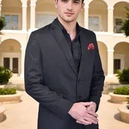 PRINTINDIA Men Solid Notched Lapel Collar Single Breasted Blazer image 3