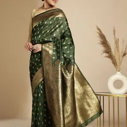 Anouk Rustic Women Woven Design Banarasi Saree image 2