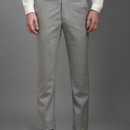 Louis Philippe Men Mid-Rise Slim Fit Formal Trousers-picture-29