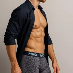 HRX by Hrithik Roshan Pack Of 2 Printed Mid-Rise Short Trunks RE-HTO-PV-Print-105-106-S image 4