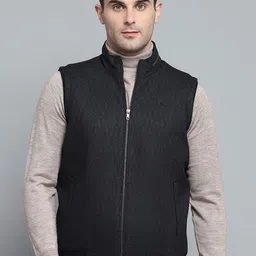 Monte Carlo Men Mock Collar Solid Casual Padded Jacket-picture-30