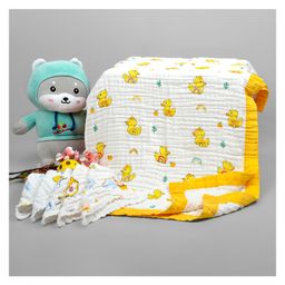 Mom's Home Organic Cotton Napkins And Blanket - White(Design May Vary)-picture-37