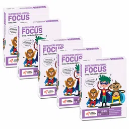 Chalk And Chuckles Superhero Animal Focus Crazy Card Game Pack of 5 - Multicolor image 1