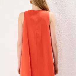 Trendyol Solid A-Line Mini Dress image 4