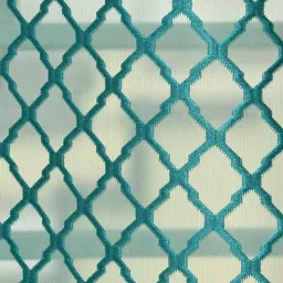 GEET CREATIONS Green 2 Pieces Checked Sheer Long Door Curtains image 3