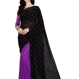 Moda Rapido Polka Dot Poly Georgette Saree-picture-46