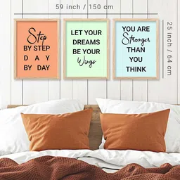 walllane Motivational Wall Art With Frame Home Decor Wall Painting For Living Room Office Bedroom image 2