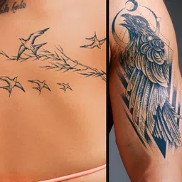 LICK Set Of 2 100% Plant-Based Realistic Semi Temporary Body Tattoos-picture-12