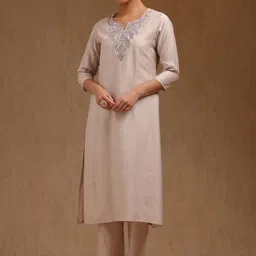 Soch Women Ethnic Motifs Embroidered Thread Work Kurta with Trousers-picture-31