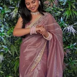 Being Naari Embellished Mirror Work Net Heavy Work Saree-picture-22