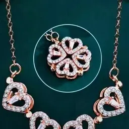 Anouk Gold-Plated American Diamond Studded Chain image 4