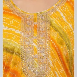 EELIKA Women Bandhani Printed Cotton Kurta with Trousers & Dupatta image 2