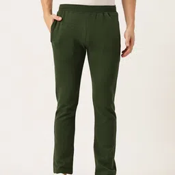 Okane Men Mid-Rise Regular Fit Track Pants with Inner Fleece-picture-18