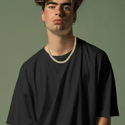 SENO TEX Printed Oversized Cotton Drop-Shoulder Sleeves T-shirt image 3