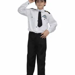Kaku Fancy Dresses Kids Our Community Helper Pilot Shirt With Trouser & Cap-picture-51