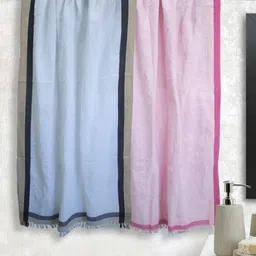 Aura Blue & Pink 2 Cotton 210 GSM Bath Towel image 1