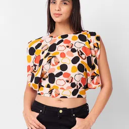 IZEL Print Styled Back Crop Top-picture-38