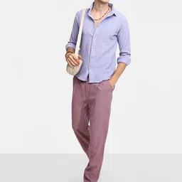Campus Sutra Men Textured Solid Opaque Casual Shirt-image-8