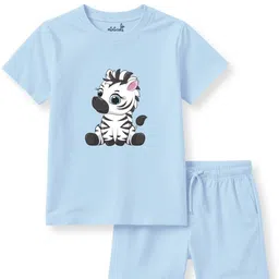 Minicult Unisex Kids Printed T-shirt with Shorts image 4