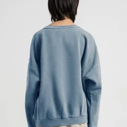 MISCHIEF MONKEY Women Solid Oversized Sweatshirt image 3