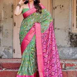 MAHARANI COUTURE Ethnic Motifs Art Silk Banarasi Saree-picture-21