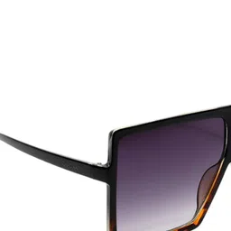 ZAADRAN Unisex Blue Lens Oversized Sunglasses With Polarised and UV Protected Lens image 4