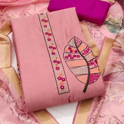 MANVAA Embroidered Pure Cotton Unstitched Dress Material-picture-14