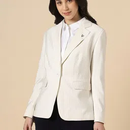 Allen Solly Woman Striped Single-Breasted Blazer-picture-28