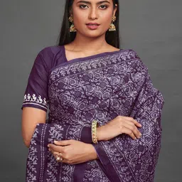 Rani Saahiba Ethnic Motifs Pure Cotton Block Print Saree image 2