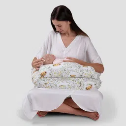 THE BABY TRUNK White Little Leo Egyptian Cotton Feeding & Nursing Maternity Cradle Pillow image 5