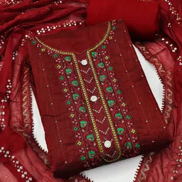 Maroosh Embroidered Unstitched Dress Material-picture-20