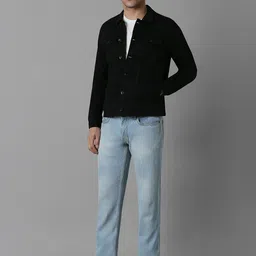 Louis Philippe Jeans Mock Collar Pure Cotton Open Front Jacket image 3