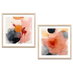 Kotart Brown & Pink 2 Pieces Printed Wooden Wall Arts-picture-23