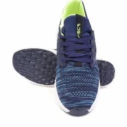 FUEL Men Blue Mesh Running Shoes with Neon Accents-picture-13