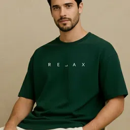 UrGear Men Typography Printed Round Neck Oversized T-shirt image 3