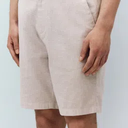 NEXT Men Linen Cotton Chino Shorts-picture-21